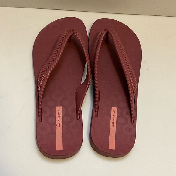 Ipanema burgundy sandals slippers 9 - Picture 5 of 12